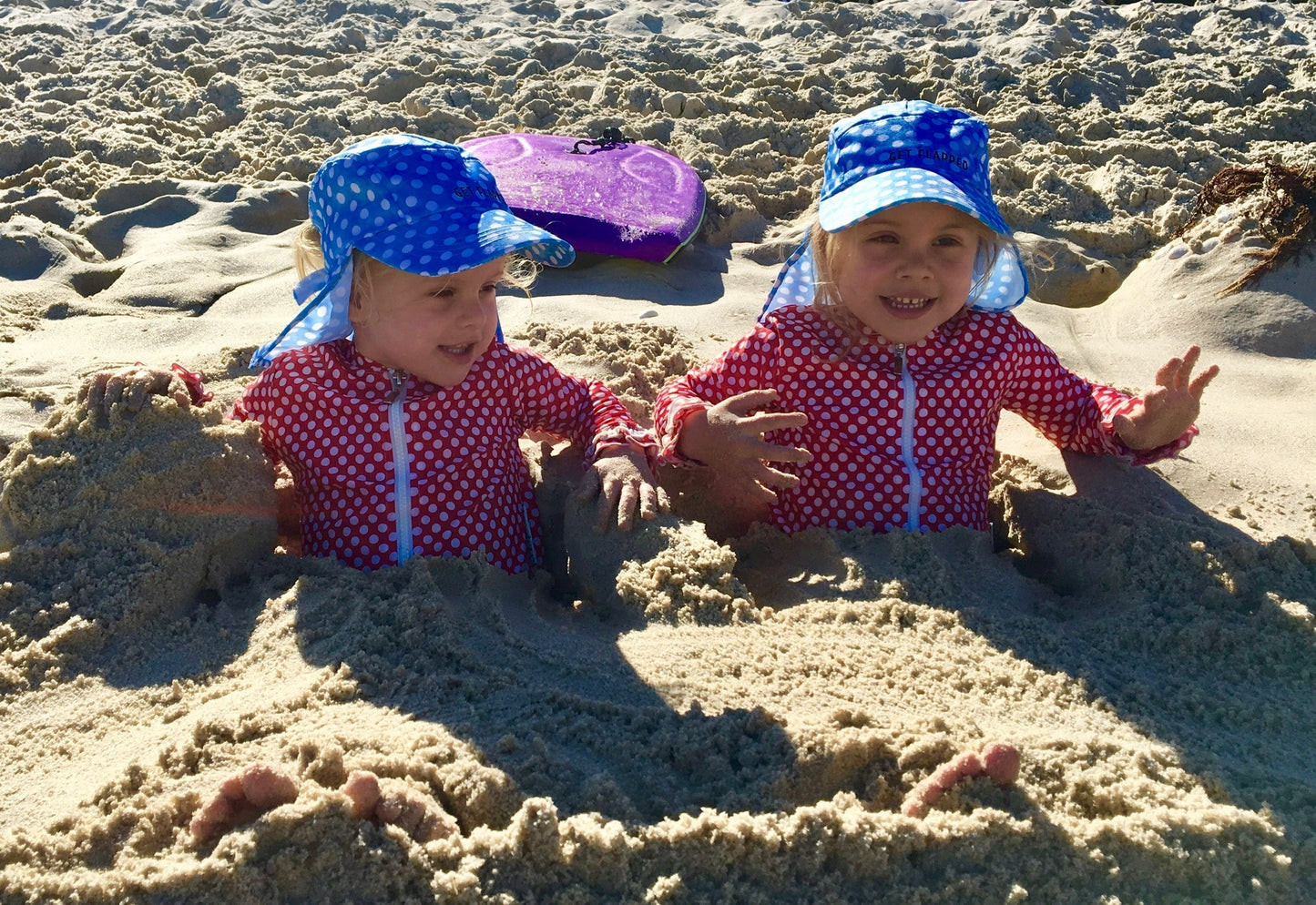 Kids Polka Flap Hat