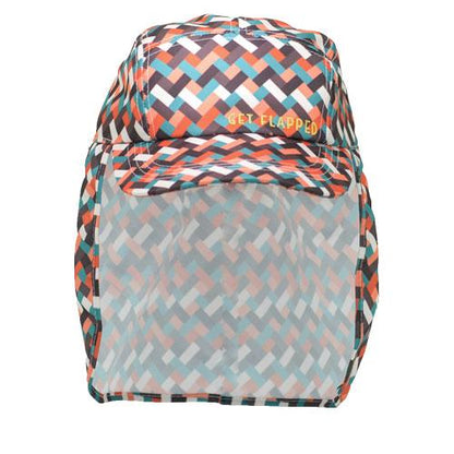 Chevy-chevron patterned adult legionnaires hat UPF50+ get flapped-front