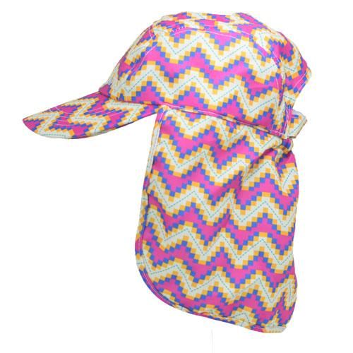 Ziggy-zigzag aztec patterned adult legionnaires hat UPF50+ get flapped-side